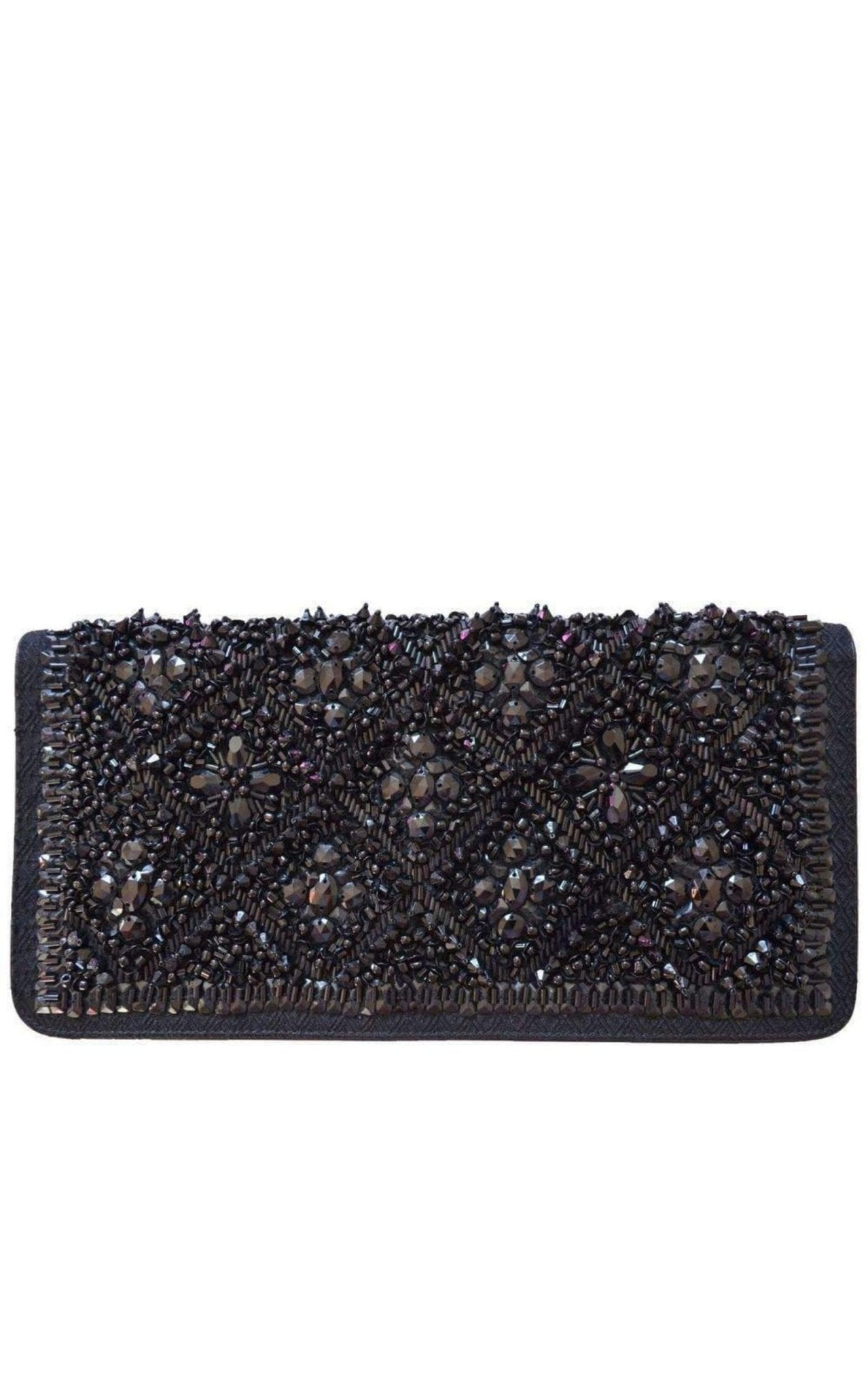 Dries Van Noten Black Beaded Handmade Clutch - Runway Catalog