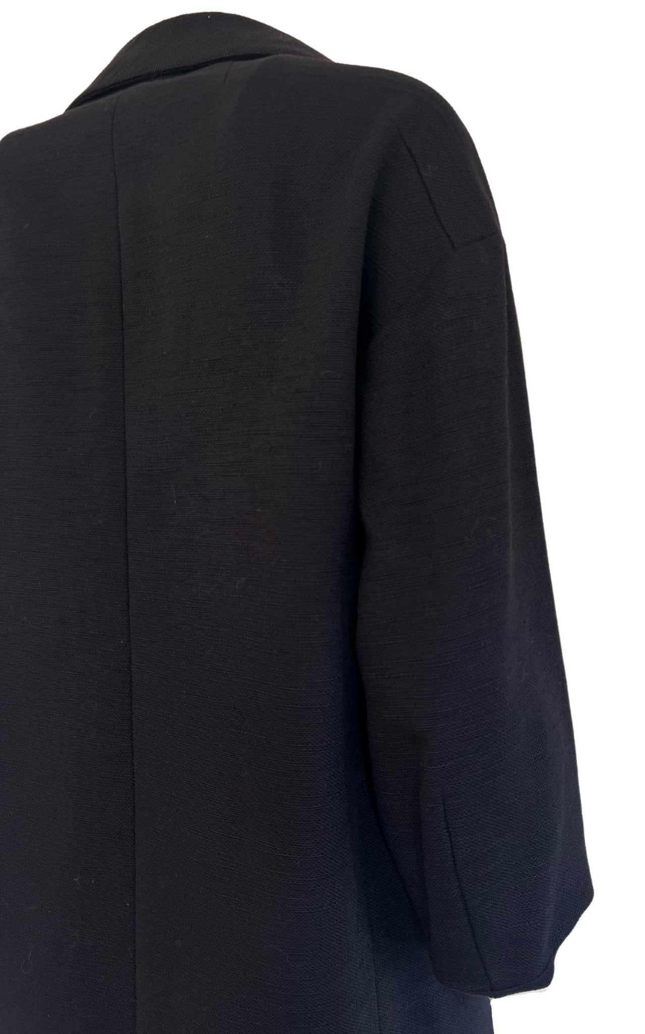 Dries Van Noten Black Cotton Three-Quarter Coat