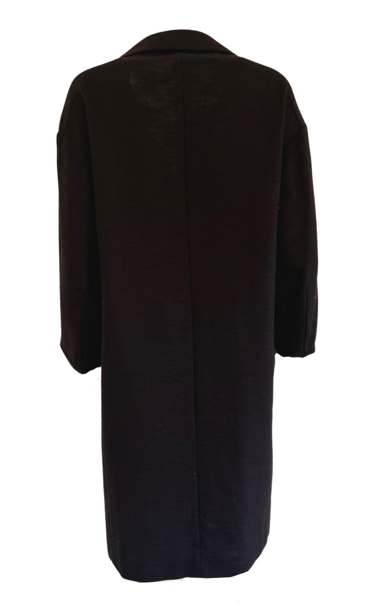 Dries Van Noten Black Cotton Three-Quarter Coat