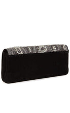 Dries Van Noten Black Nabuck Leather & Swarovski Crystal Clutch - Runway Catalog