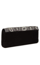 Dries Van Noten Black Nabuck Leather & Swarovski Crystal Clutch - Runway Catalog
