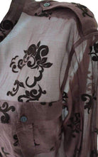 Dries Van Noten Burgundy Floral Silk Blend Shirt - Runway Catalog