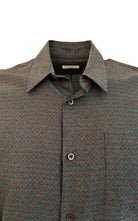 Dries Van Noten Curley Print Green Cotton Shirt - Runway Catalog