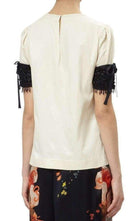 Dries Van Noten Embellished Sleeve Cotton Blend Top - Runway Catalog