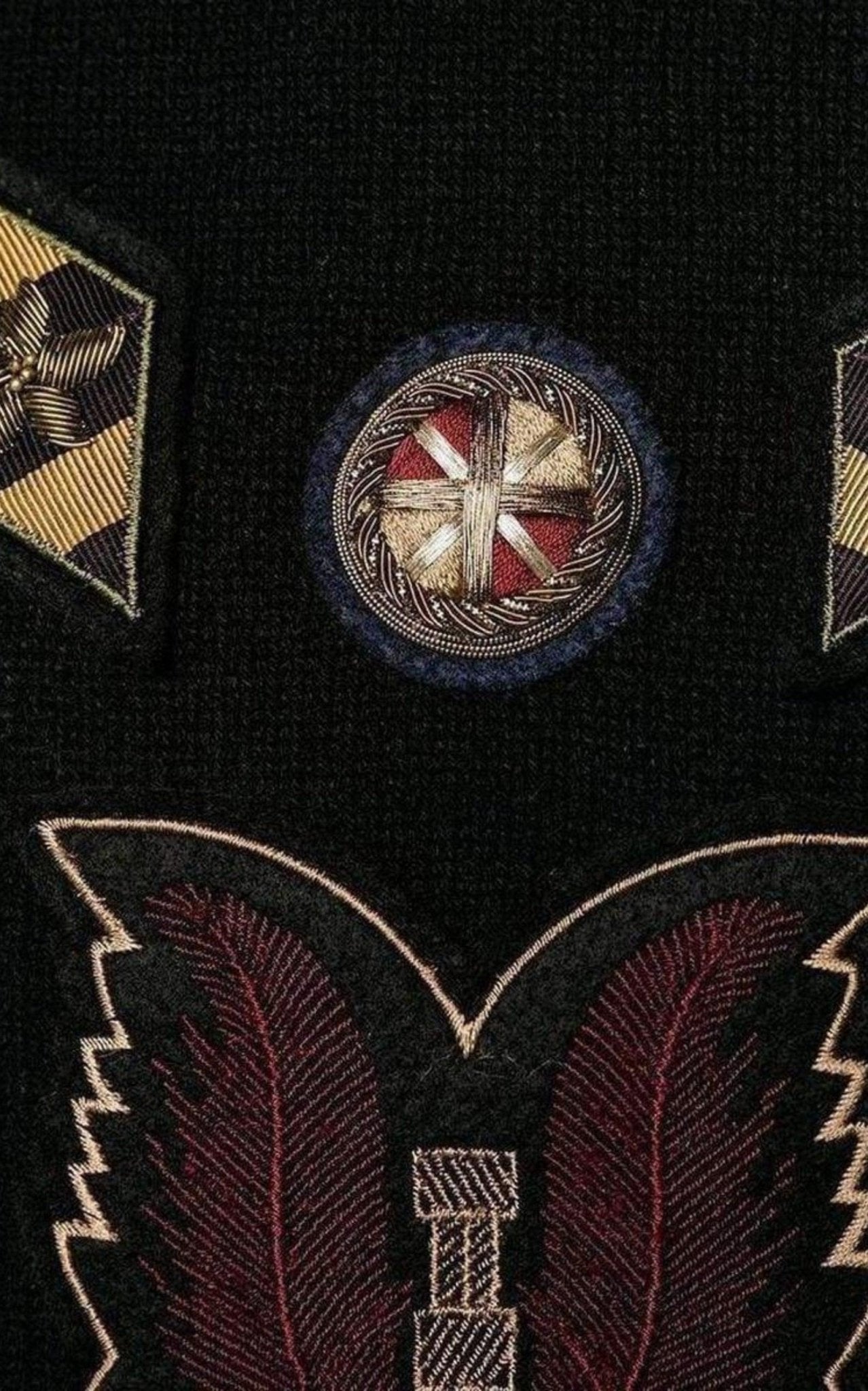 Dries Van Noten Embroidered Master Patch Cashmere Sweater - Runway Catalog