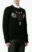 Dries Van Noten Embroidered Master Patch Cashmere Sweater - Runway Catalog