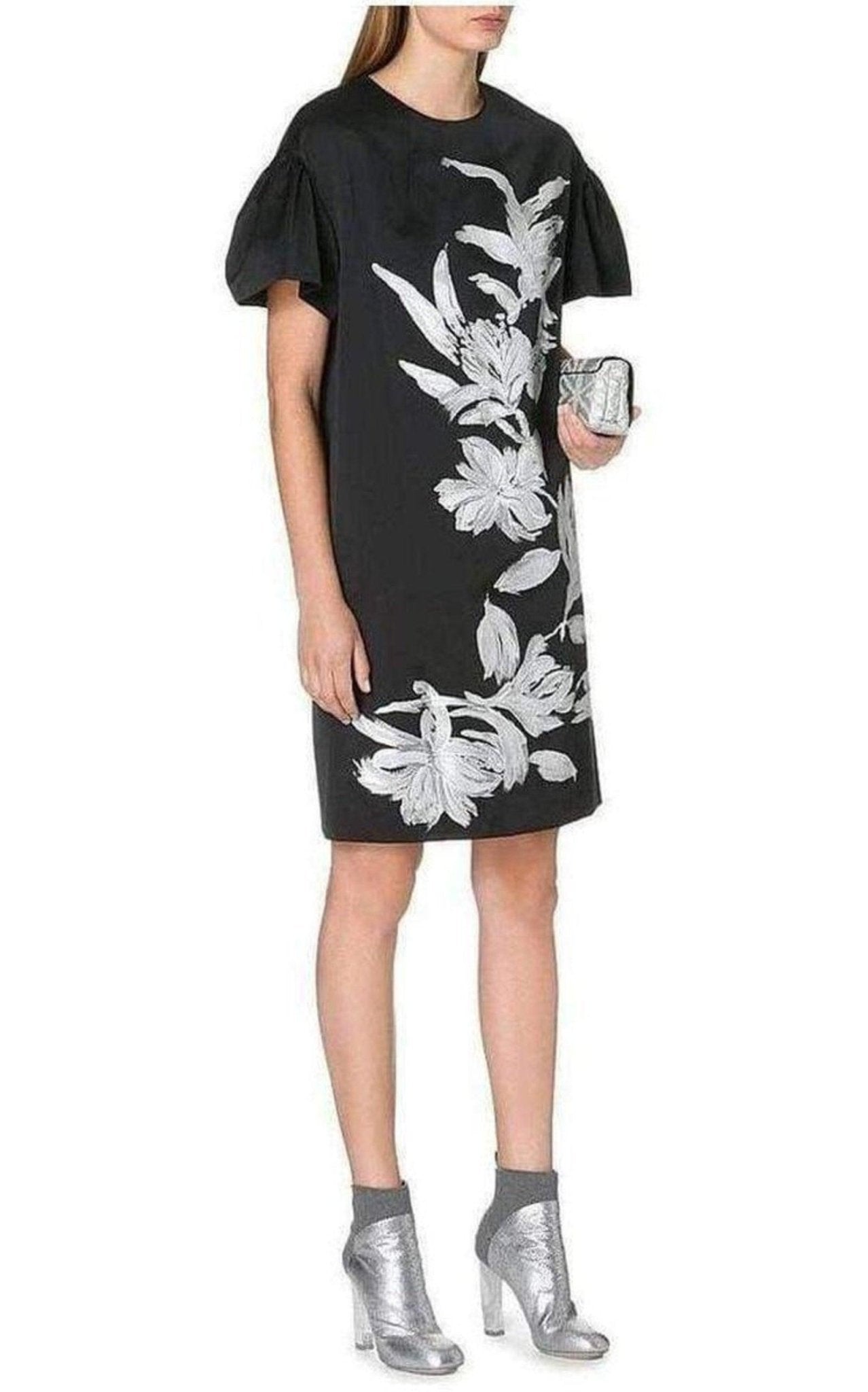 Dries Van Noten Floral Motif Silk Blend Dress - Runway Catalog