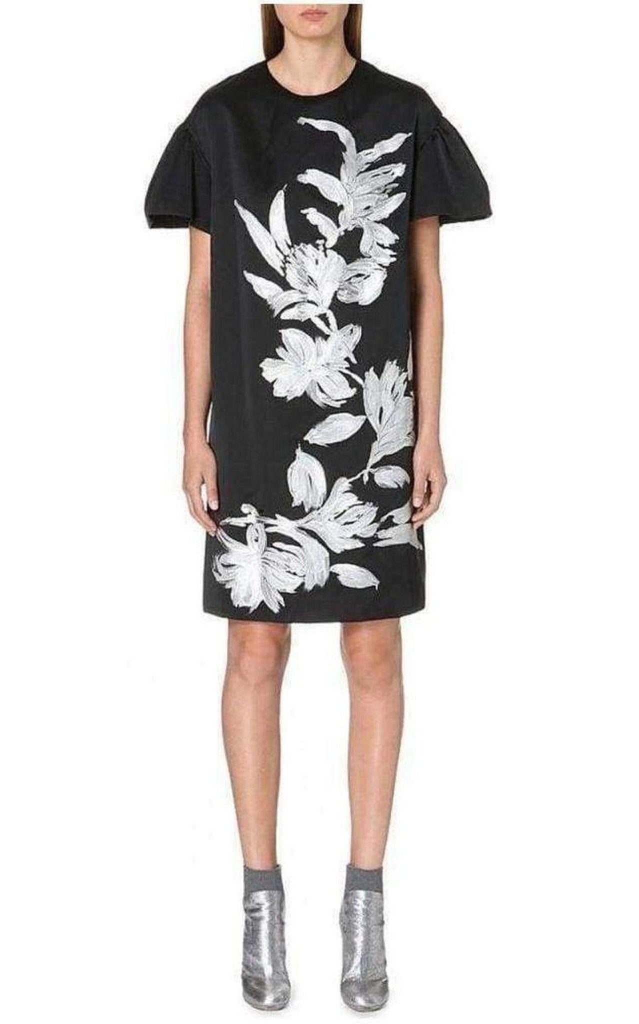 Dries Van Noten Floral Motif Silk Blend Dress - Runway Catalog