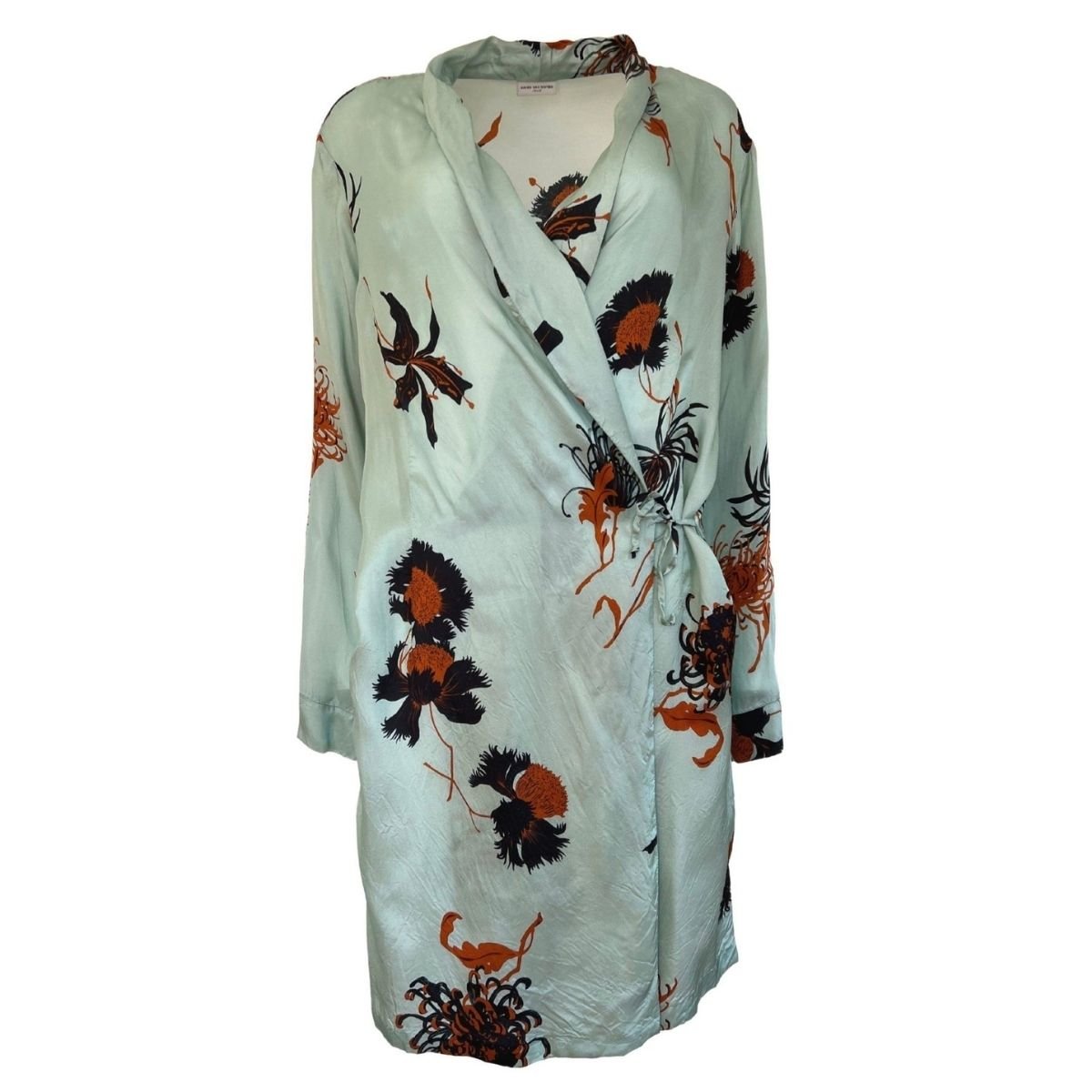 Dries Van Noten Floral Tie-Front Wrap Dress