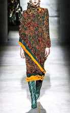 Dries Van Noten Green 100 Snake Print Leather Boots - Runway Catalog