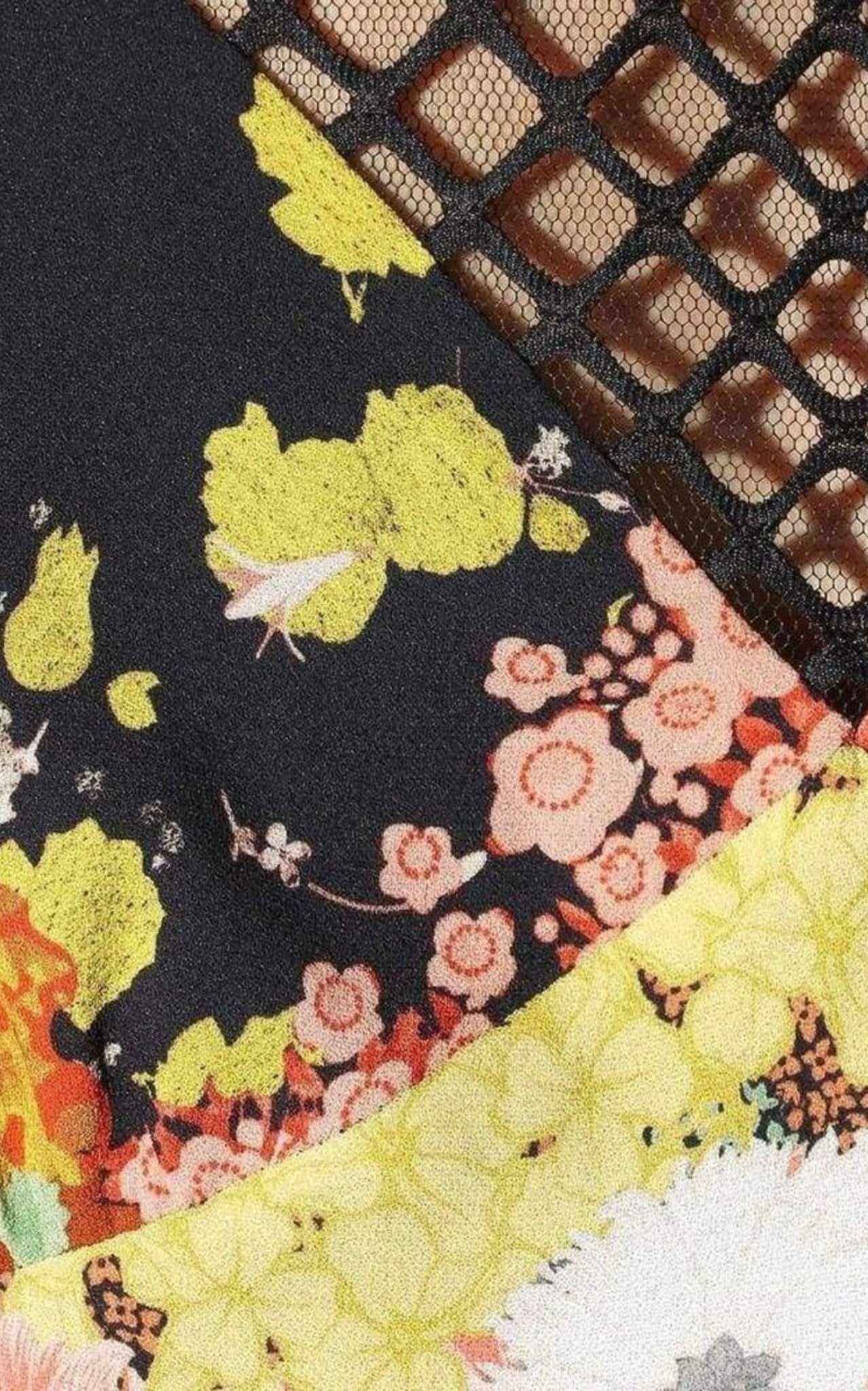 Dries Van Noten Mesh – Maxi-Kleid mit Passe – Laufsteg-Katalog