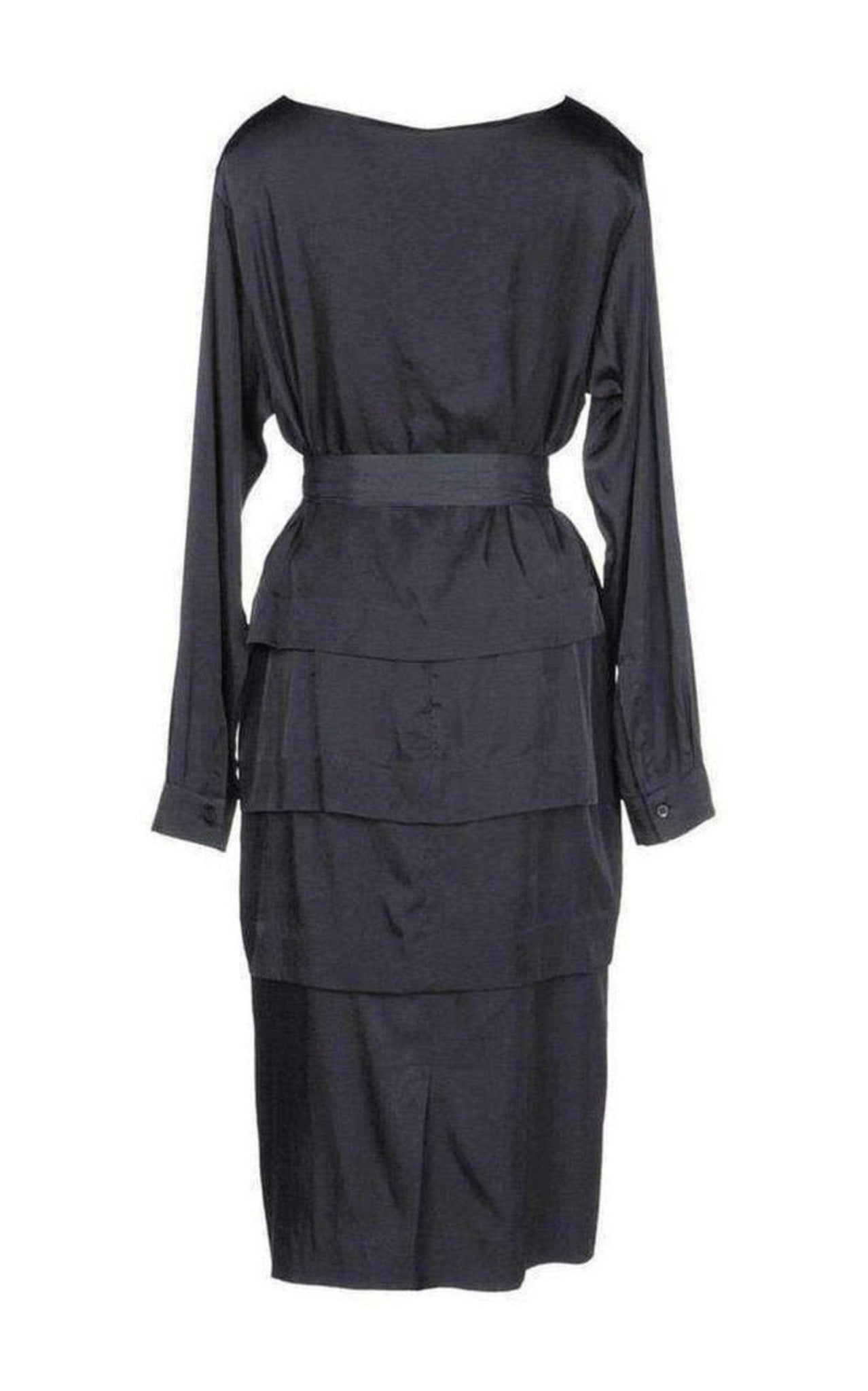 Dries Van Noten Navy Cotton Blend Layered Dress - Runway Catalog