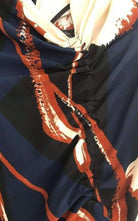 Dries Van Noten Navy Crepe Abstract Print Dress - Runway Catalog