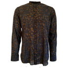 Dries Van Noten Navy Print Cotton Shirt - Runway Catalog