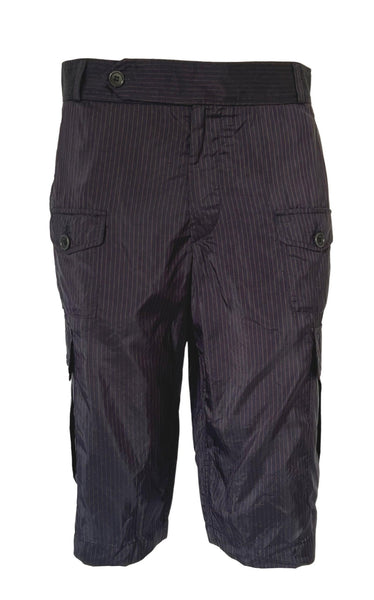 Dries van noten 7部丈 slacks shorts 本人期 Dries Van Noten Striped Navy Shorts
