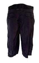 Dries Van Noten Gestreifte marineblaue Shorts – Runway-Katalog