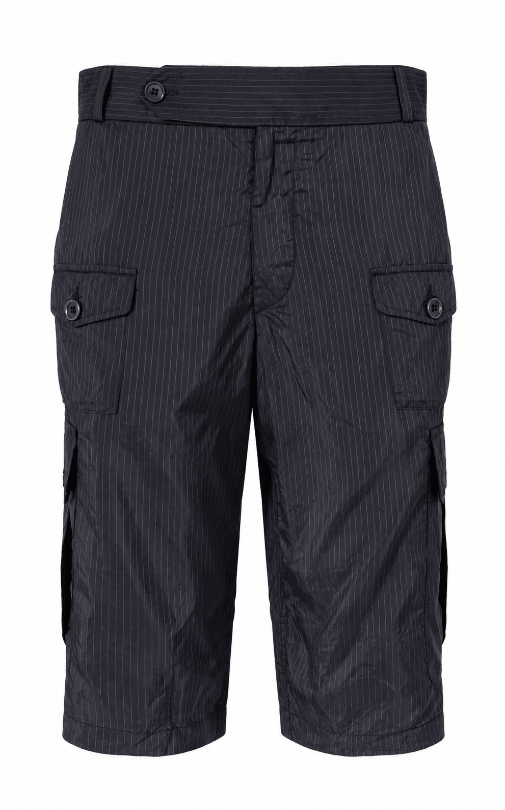 Dries Van Noten Striped Navy Shorts - Runway Catalog