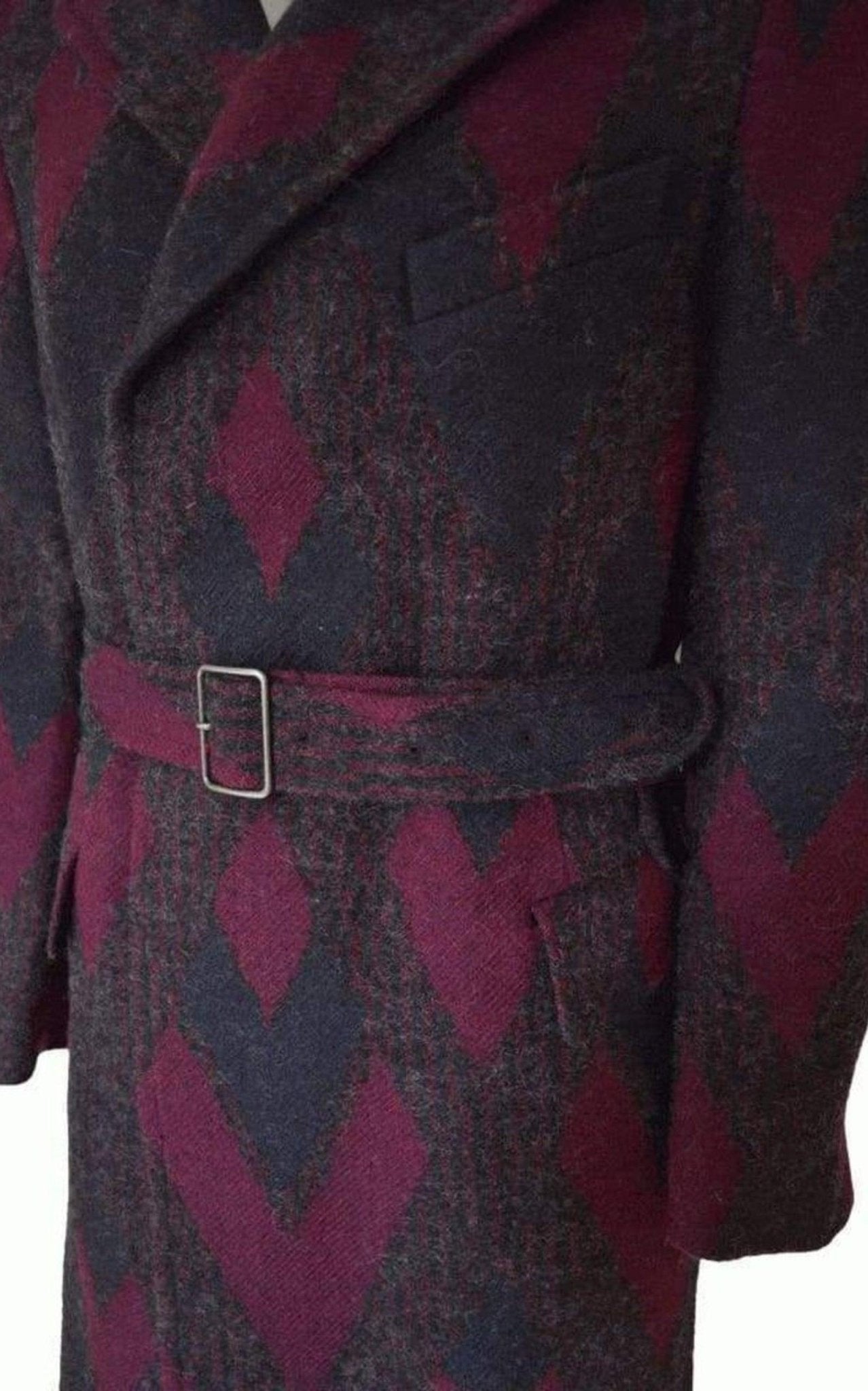 Dries Van Noten Zigzag Wool Coat - Runway Catalog