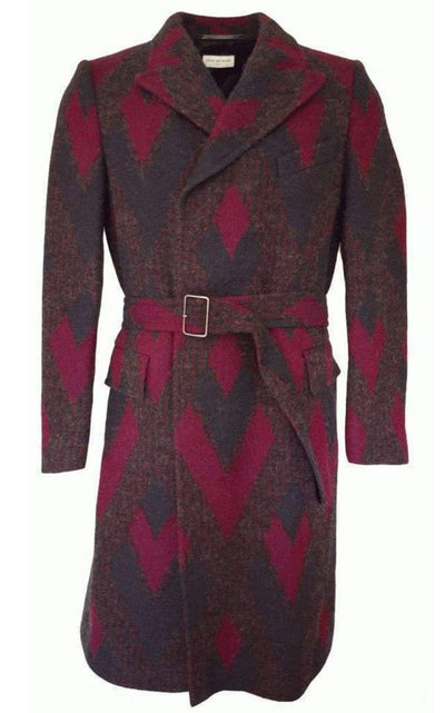 Dries Van Noten Zigzag Wool Coat - Runway Catalog