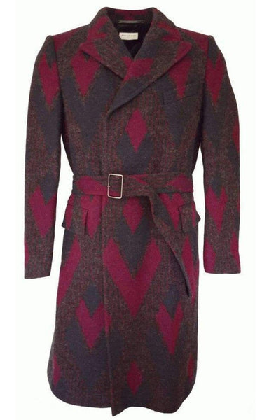 Dries Van Noten Zigzag Wool Coat - Runway Catalog