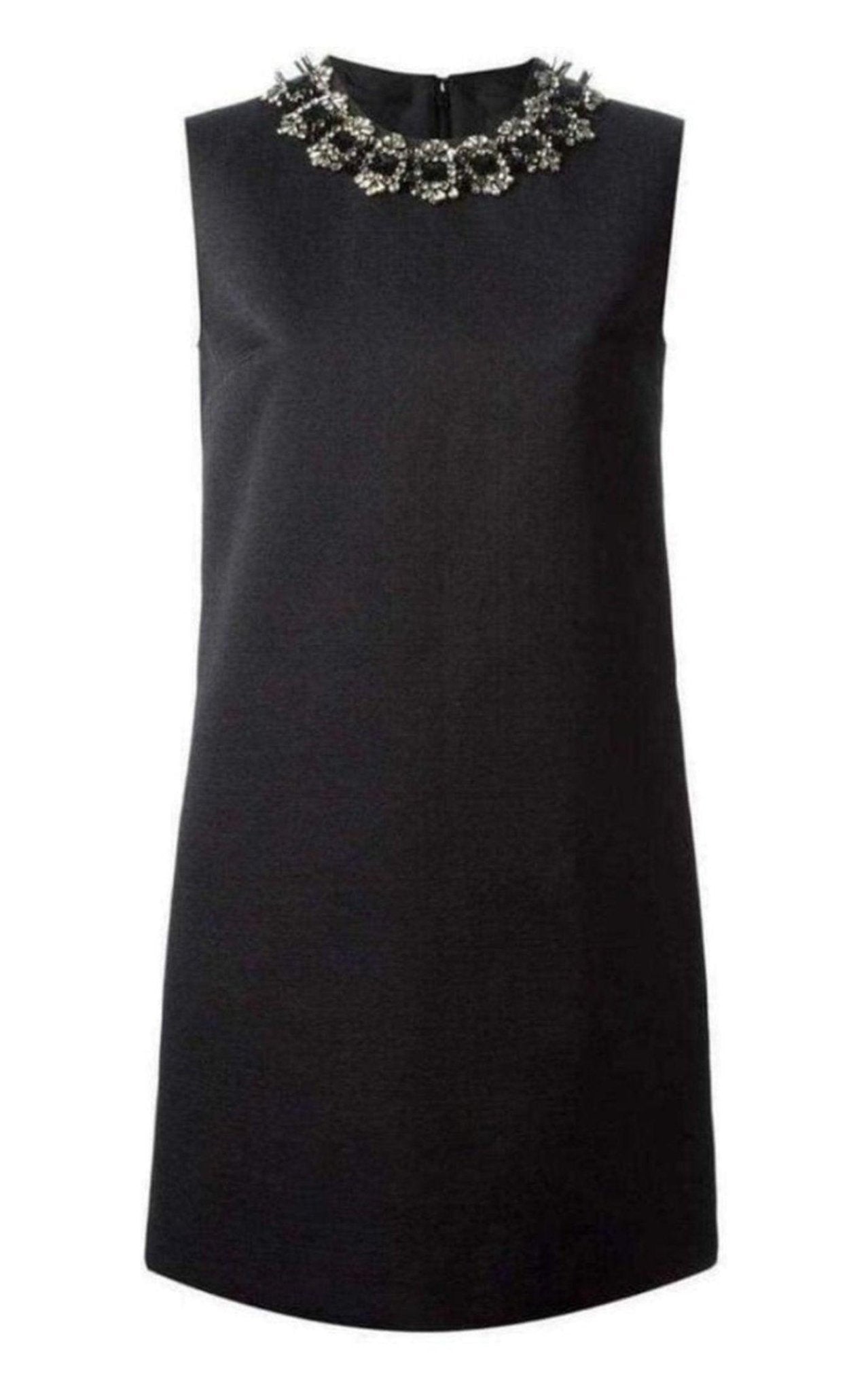 Dsquared2 Black Jewel Embellished Mini Dress - Runway Catalog