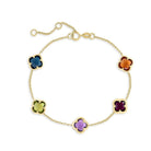 Effy Multi – Edelstein-Kleeblatt-Gliederarmband (6 – 3/4 Karat Gesamtgewicht) aus 14 Karat Gold – Runway-Katalog