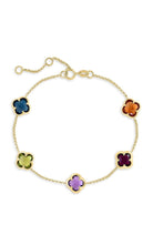 Effy Multi - Gemstone Clover Link Bracelet (6 - 3/4 ct. t.w.) in 14k Gold - Runway Catalog