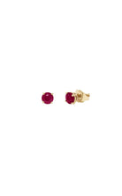 Effy Ruby Royale 14K Yellow Gold Round Solitaire Ruby Stud Earrings, 1.14 TCW - Runway Catalog