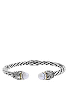 Effy Sterling Silver, 18K Yellow Gold & 8MM Freshwater Pearl Bangle Bracelet - Runway Catalog