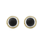 Effy Sterling Silver, 18K Yellow Gold & Onyx Stud Earrings - Runway Catalog