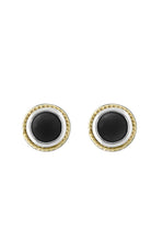 Effy Sterling Silver, 18K Yellow Gold & Onyx Stud Earrings - Runway Catalog