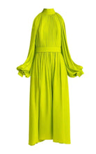 Robe en soie vert citron Elie Saab - Catalogue défilé