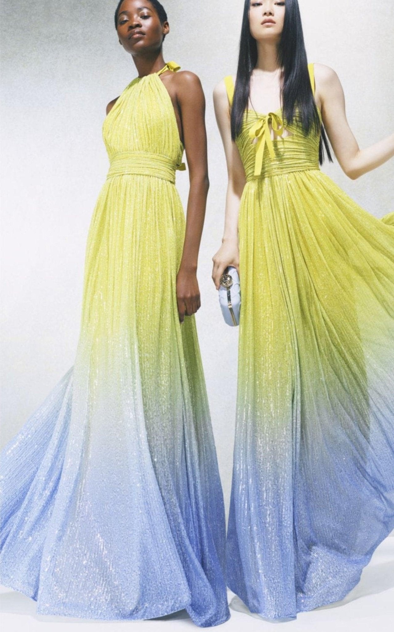 Elie Saab Ombre Sequined Chiffon Gown - Runway Catalog