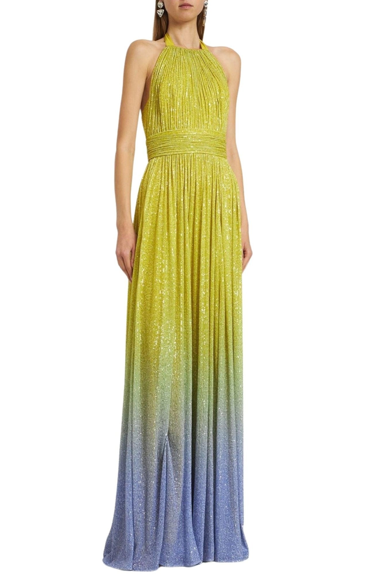 Elie Saab Ombre Sequined Chiffon Gown - Runway Catalog