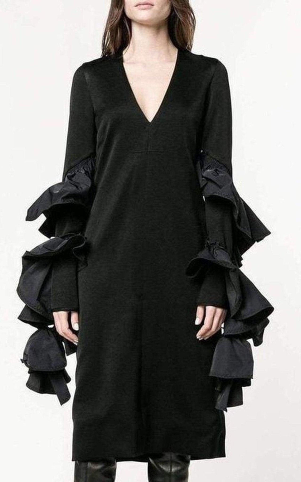 Ellery Molotov Ruffle Sleeve Dress - Runway Catalog