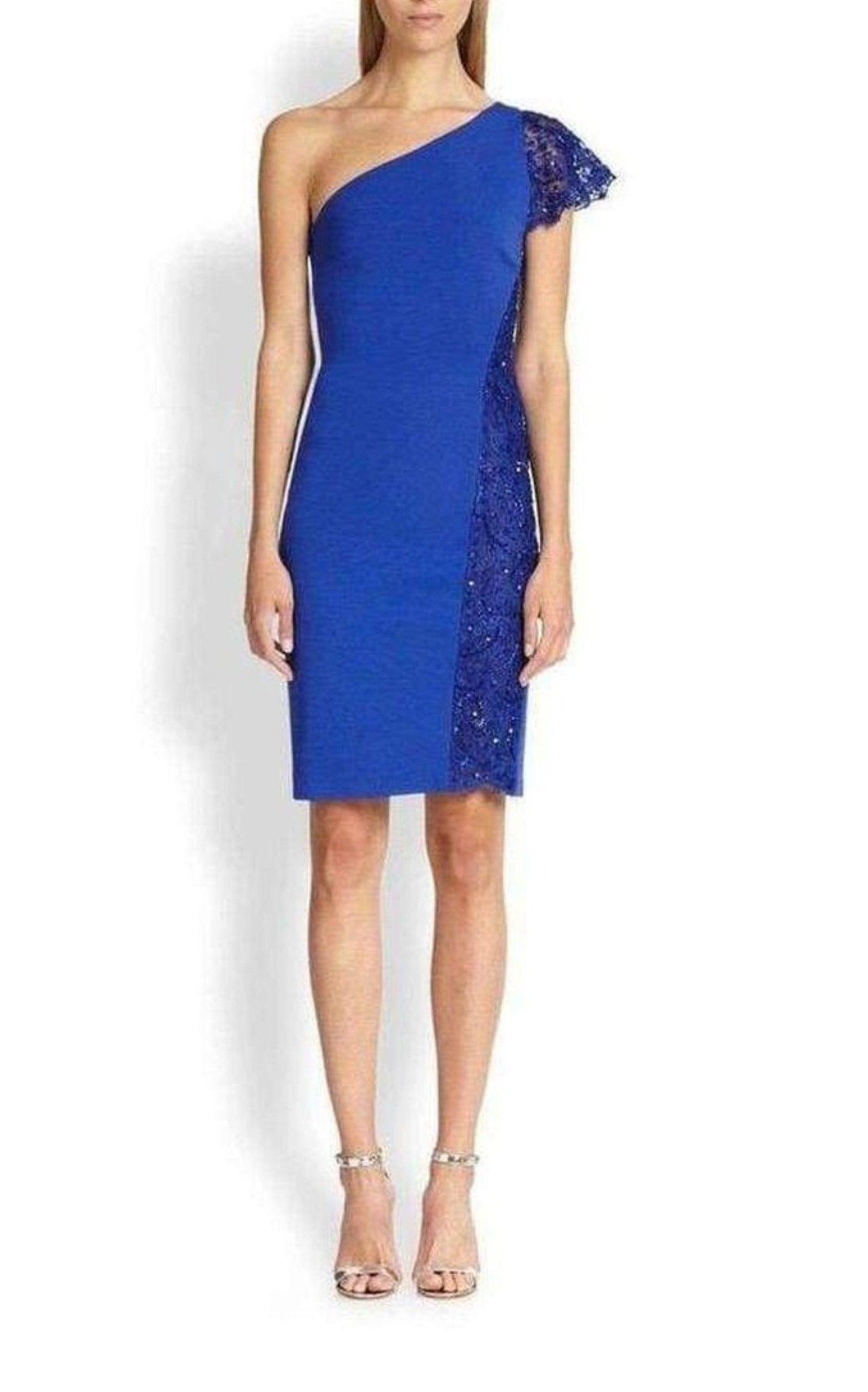 Emilio Pucci Cobalt Blue One Shoulder Silk Blend Dress - Runway Catalog