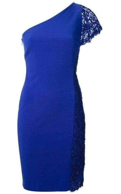 Emilio Pucci Cobalt Blue One Shoulder Silk Blend Dress - Runway Catalog