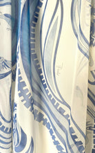 Robe longue dos nu en soie Lazurite délavée Emilio Pucci Greek - Catalogue défilé
