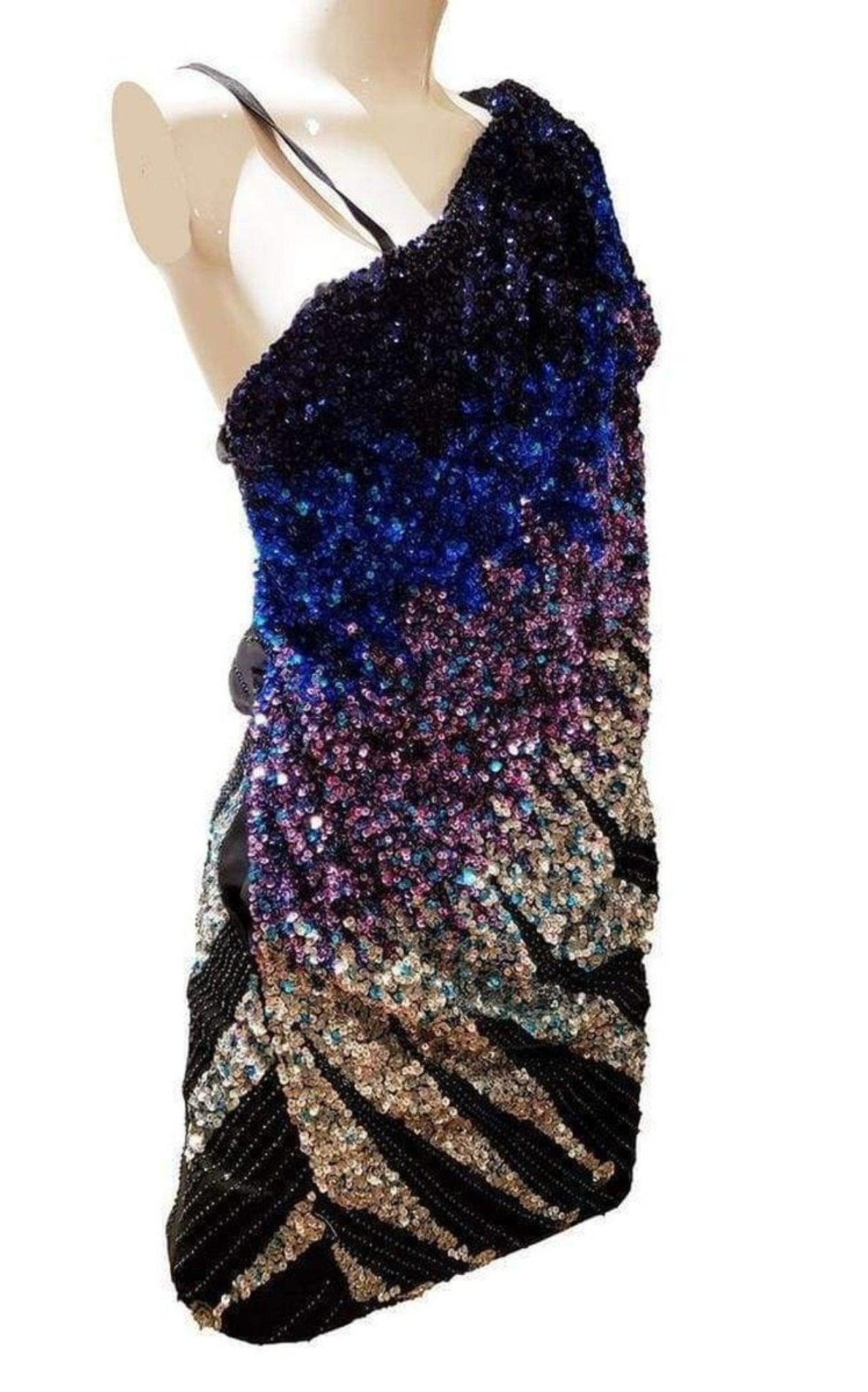 Emilio Pucci Multi Color Silk One Shoulder Dress - Runway Catalog