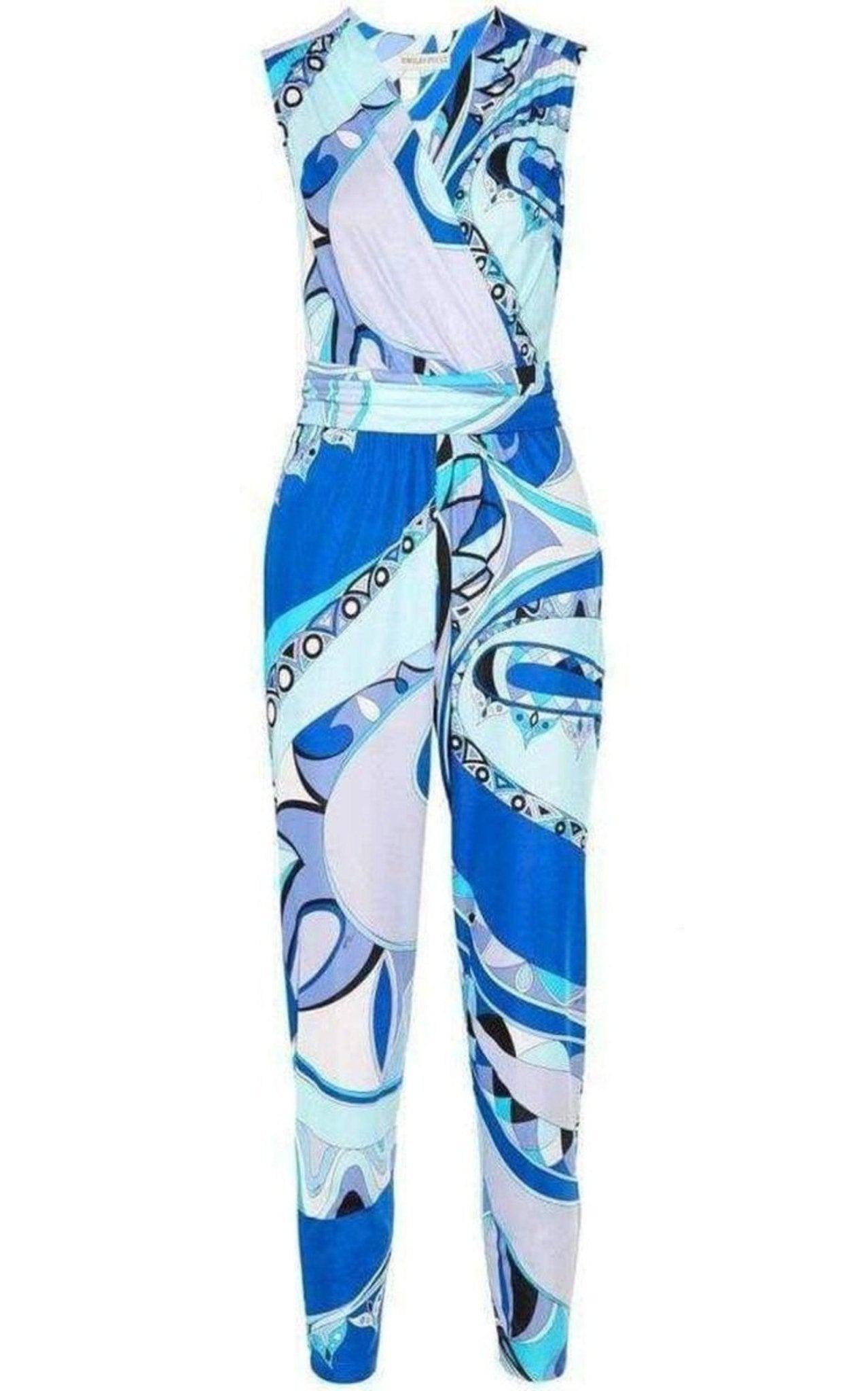 Emilio Pucci Print Cross Front Jumpsuit