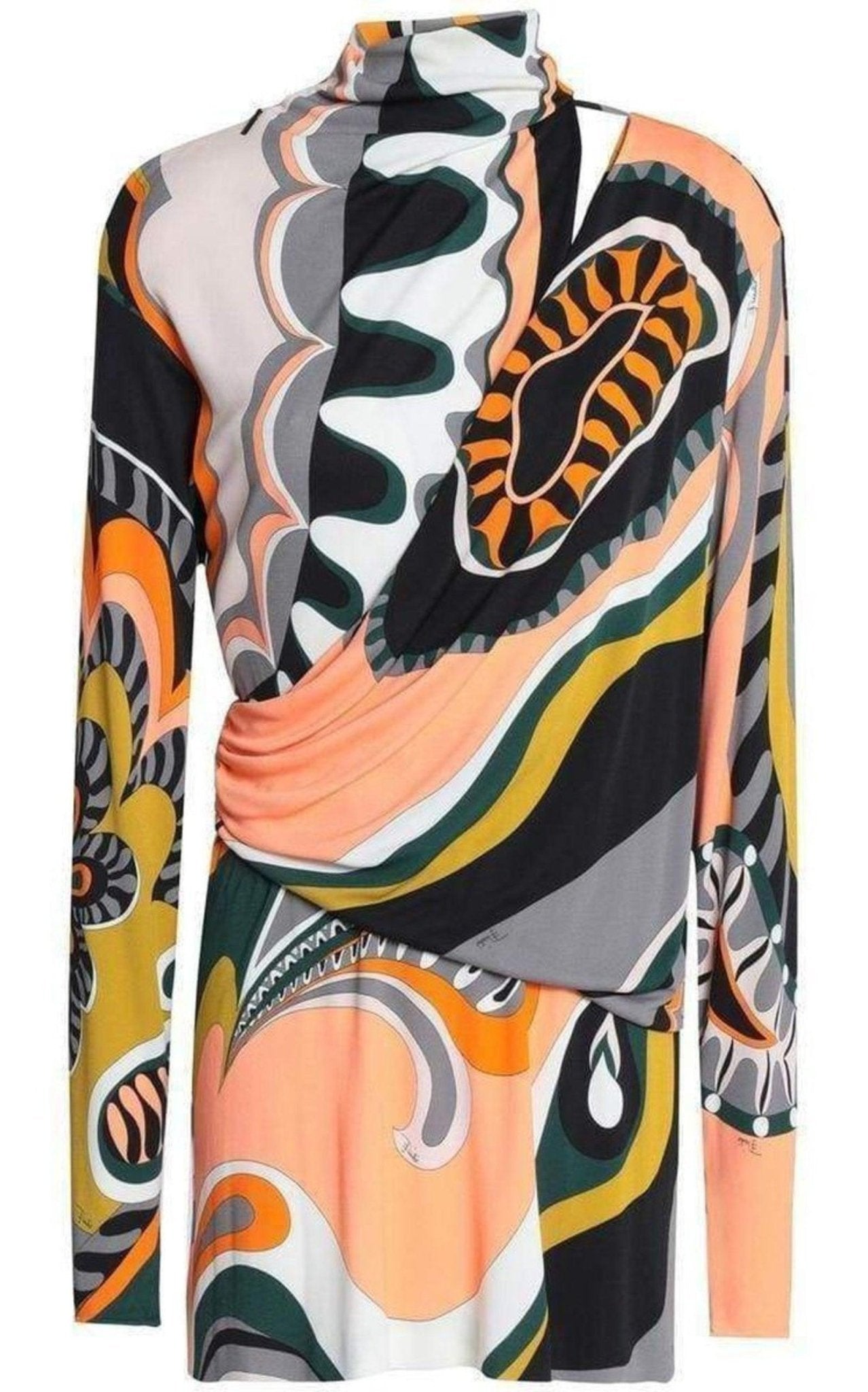EMILIO PUCCI イーグル レース 刺繍 タンクトップ Sサイズ程 EMILIO PUCCI Tank Top Size XS Geometric Pattern Stretch New From