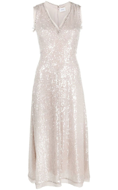 Erdem Denise Crystal Embellished Sequin Midi Dress - Runway Catalog