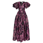 Erdem Purple Floral Satin Gown - Runway Catalog