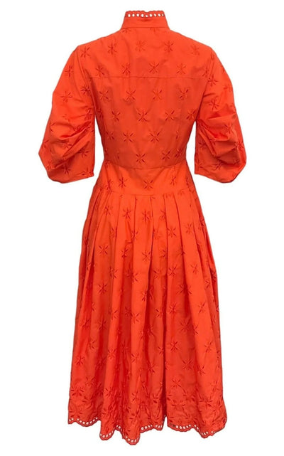 Erdem Zelda Broderie Anglaise Poplin Midi Dress - Runway Catalog