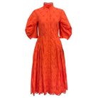 Robe midi en popeline brodée anglaise Erdem Zelda - Catalogue Runway