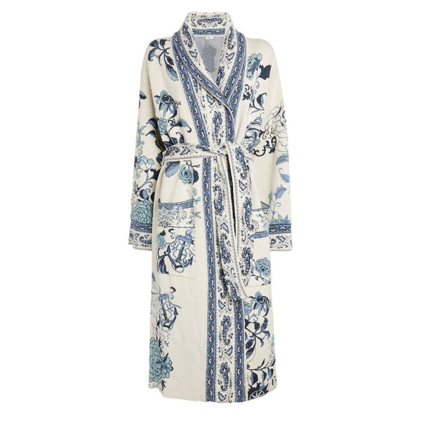 Etro Floral Print Wrap Coat