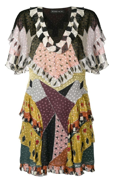 Etro Geometric Print Silk Dress - Runway Catalog