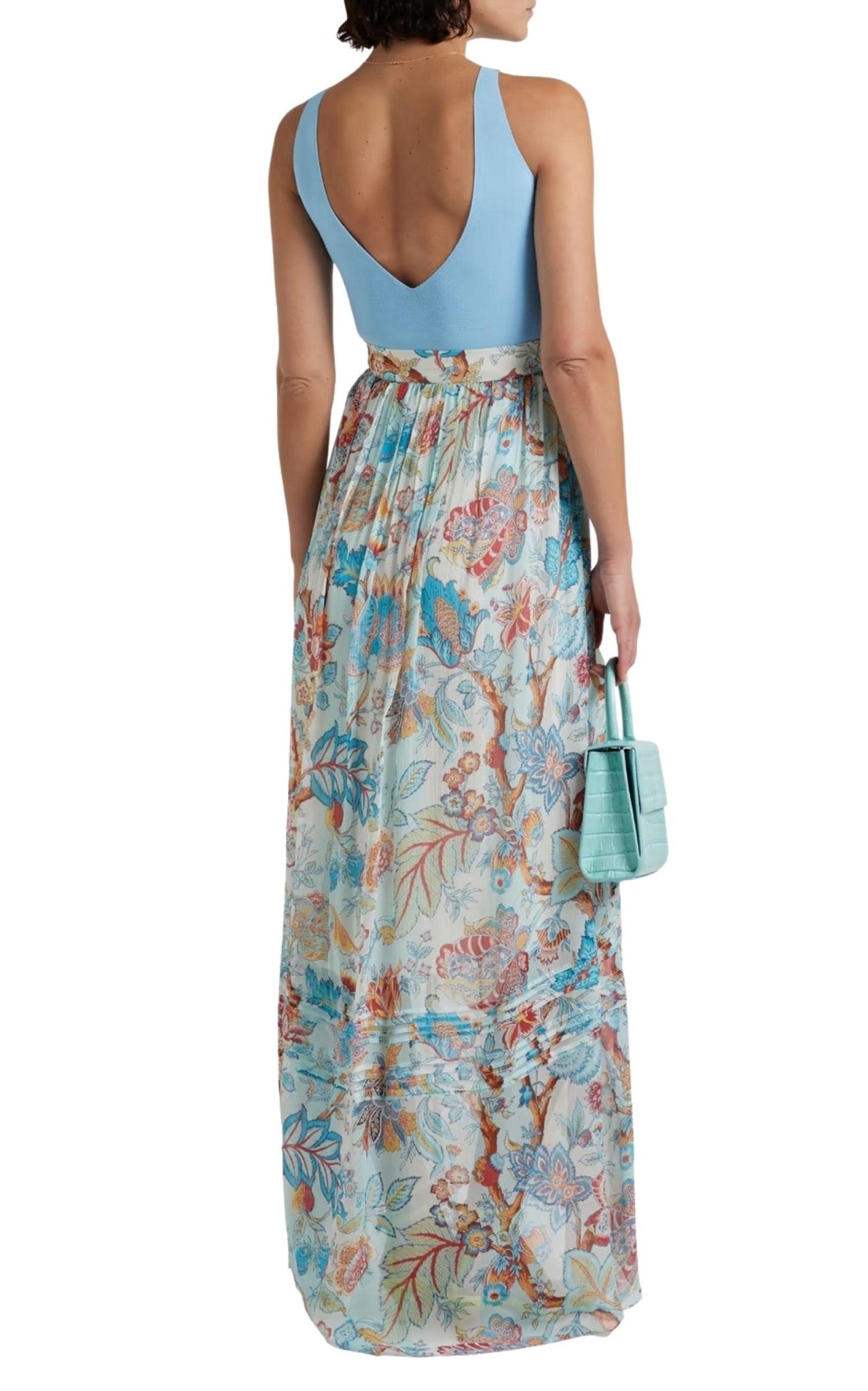 Etro Pleated Floral Print Maxi Skirt - Runway Catalog