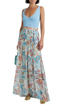 Etro Pleated Floral Print Maxi Skirt - Runway Catalog