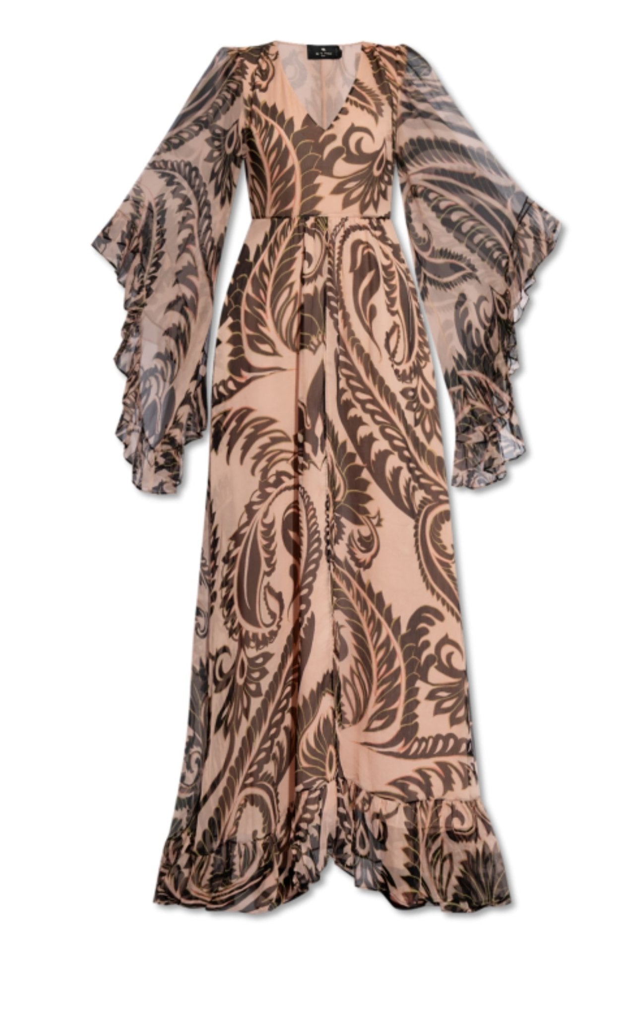 Etro Printed V-neck Silk Dress
